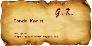Gonda Kanut névjegykártya